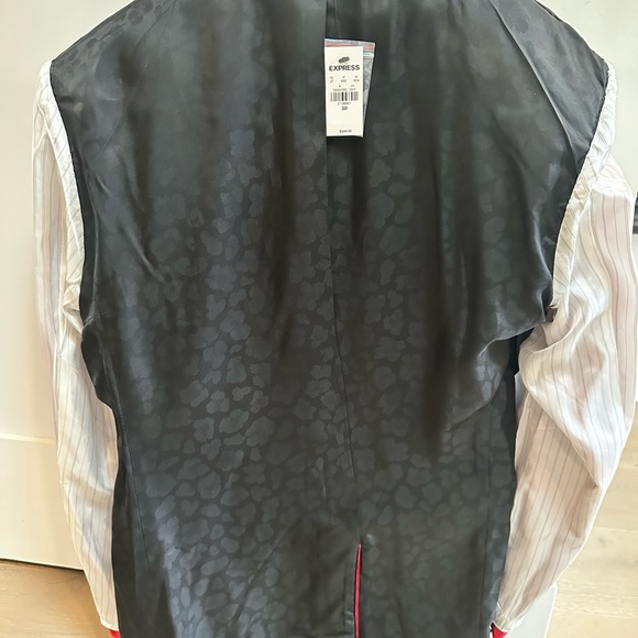 NWT Express Velvet Sport Coat with Contrast Black Satin Trim (Slim) - Picture 9 of 15